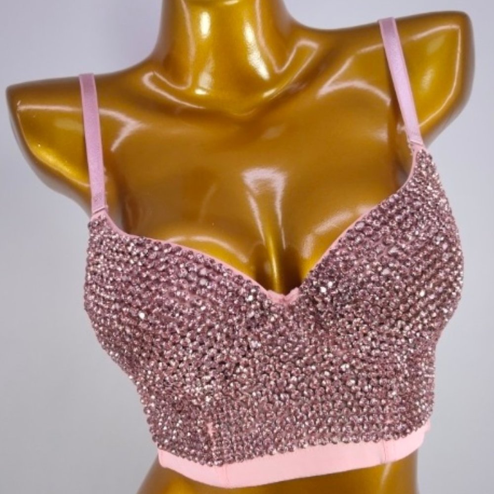 Pink Rhinestone Top - Picture 1 of 5